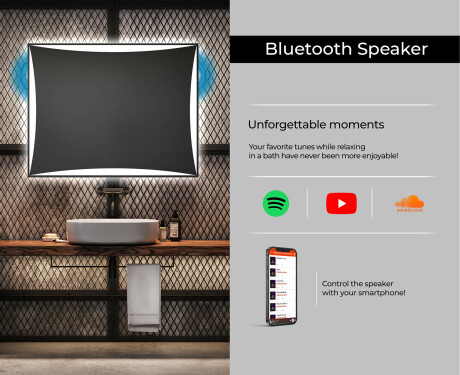 Disaineri taustavalgustusega LED-vannitoa peegel L77 #6