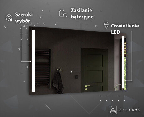 Lustro podświetlane na baterie L02 #4