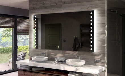 Akutoitega LED-valgustusega peegel L06