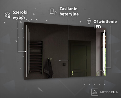 Akutoitega LED-valgustusega peegel L27 #4