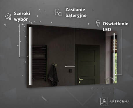 Akutoitega LED-valgustusega peegel L131 #4