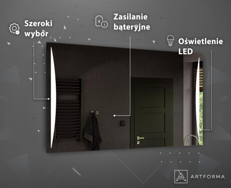 Akutoitega LED-valgustusega peegel L135 #4