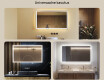 Designer Backlit LED Vannitoa peegel 120x70cm jaheda LED värviga 7000K, sooja värviga 3000K või neutraalse värviga 4500K. #2