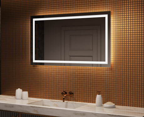 Designer Backlit LED Vannitoa peegel 120x70cm jaheda LED värviga 7000K, sooja värviga 3000K või neutraalse värviga 4500K.