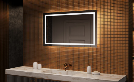 Designer Backlit LED Vannitoa peegel 120x70cm jaheda LED värviga 7000K, sooja värviga 3000K või neutraalse värviga 4500K.