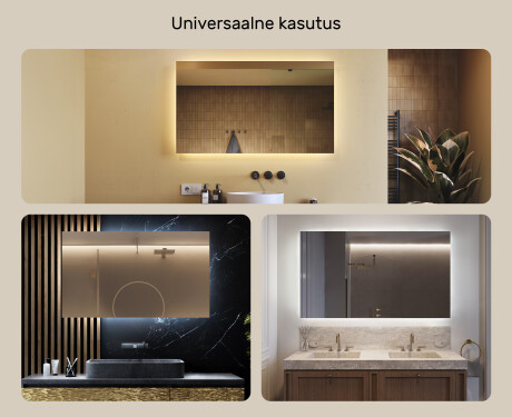 Designer Backlit LED Vannitoa peegel 120x70cm jaheda LED värviga 7000K, sooja värviga 3000K või neutraalse värviga 4500K. #2