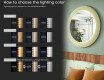 LED-peegel MDF-iga ümmarguses, lakitud raamis L306 #5