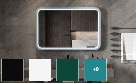 Ümar LED-peegel lakitud MDF-raamis L305