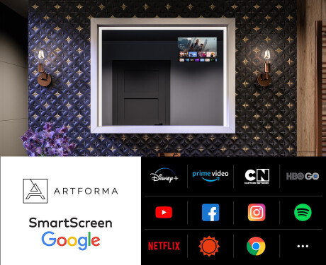 Vannitoa peegel LED-valgusega WoodenFrame #2