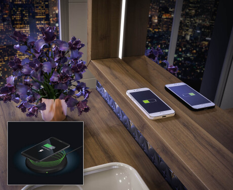 LED-vannitoapeegel WoodenFrame raamiga, Oslo tamme toonis #7