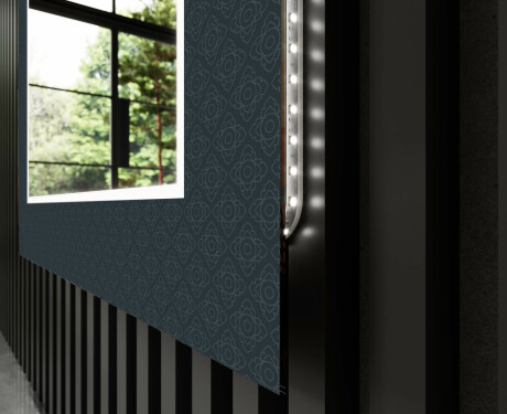 Tagantjärele valgustatud dekoratiivne peegel vannituppa - Elegantne #9