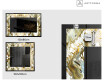 Backlit Decorative Mirror - Kuldsed triibud #2
