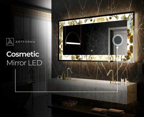 Backlit Decorative Mirror - Kuldsed triibud #7