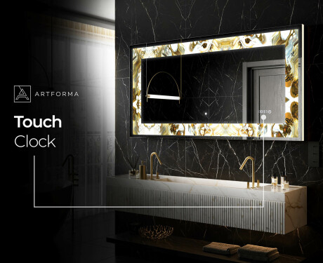 Backlit Decorative Mirror - Kuldsed triibud #8