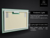 Backlit Decorative Mirror - Kuldsed triibud #4