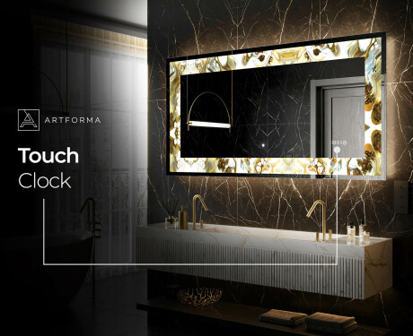 Backlit Decorative Mirror - Kuldsed triibud #8