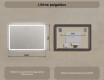 Disaineri taustavalgustusega LED-vannitoa peegel 100x70cm kahe värvi, puutetundliku lüliti, Demister, Bluetooth-kõlariga - L141 #8
