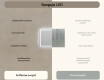 Disaineri taustavalgustusega LED-vannitoa peegel 70x50cm, kahe värvi, puutetundliku lüliti, Demister - L49 #7