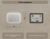 Disaineri taustavalgustusega LED-vannitoa peegel 70x50cm, kahe värvi, puutetundliku lüliti, Demister - L49 #8