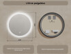 Ümmargune vannitoa peegel LED-valgusega 60cm kahe värviga, puutetundlik lüliti #7