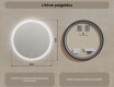 Ümmargune LED-valgustusega vannitoa peegel 80cm kahe värviga, puutetundlik lüliti #7