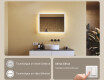 Ristkülikukujuline vannitoa peegel LED-valgustusega 80x60cm, Dual color, Touch Switch #4