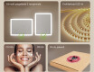 Ristkülikukujuline vannitoa peegel LED-valgustusega 80x60cm, Dual color, Touch Switch #5