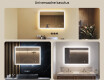 Valgustatud ristkülikukujuline vannitoa peegel 100x70cm Dual color, Touch Switch #2