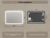 Valgustatud ristkülikukujuline vannitoa peegel 100x70cm Dual color, Touch Switch #7
