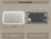 Ristkülikukujuline taustavalgustusega vannitoa peegel 120x70cm, Dual color, Touch Switch #7