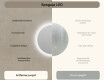 Ümmargune LED-valgustusega vannitoa peegel 80cm, Dual color, Touch Switch, Demister #7