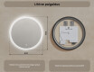 Ümmargune LED-valgustusega vannitoa peegel 80cm, Dual color, Touch Switch, Demister #8