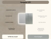 Ristkülikukujuline LED-valgustusega vannitoa peegel 80x60cm, Dual color, Touch Switch, Demister #6