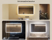 Ristkülikukujuline taustavalgustusega vannitoa peegel 120x70cm, Dual color, Touch Switch, Demister #2