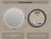 Ümmargune peegel valgustusega 60 cm, kahevärviline, puutetundlik lüliti, soojendusmatt #7