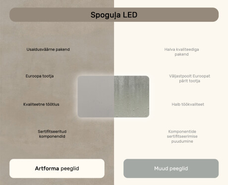Ümar vannitoapeegel LED-valgustusega, 120×70 cm, kahevärviline, puute‑lüliti, soojendusmatt #7