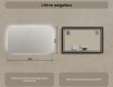 Valgustusega vannitoa peegel 60x80/80x60 cm neutraalse valgusega 4500K #6