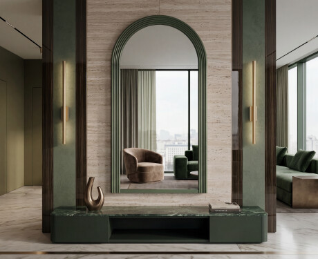 Moodne peegel lakitud ARCUS MDF-raamiga