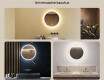 Ümmargune 80 cm LED-vannitoapeegel Dual Color funktsiooni, puutelüliti ja soojendusmatiga #2