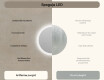 Ümmargune 80 cm LED-vannitoapeegel Dual Color funktsiooni, puutelüliti ja soojendusmatiga #6