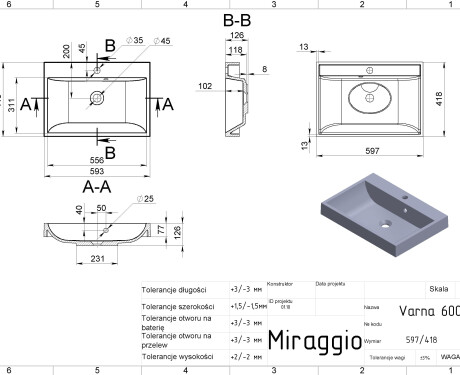 VARNA 600 MIRASOFT valamu