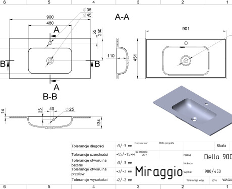 DELLA 900 MIRASOFT pesuvalamu