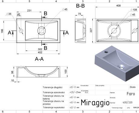 FARO MIRASOFTi valamu