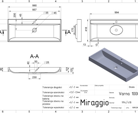 VARNA 1000 MIRASOFT pesuvalamu