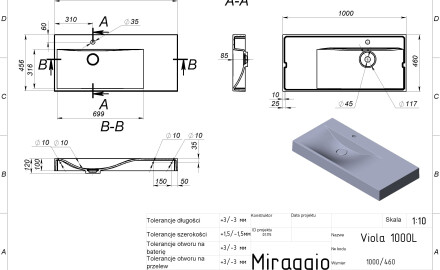 VIOLA 1000 L MATT pesuvalamu