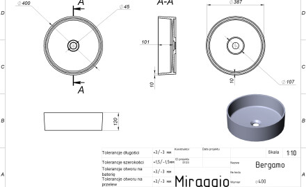 BERGAMO MIRASOFT valamu
