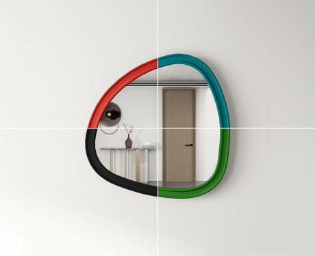 Ebaühtlane peegel MDF-raamis L302 #3