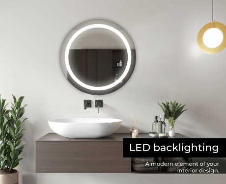 Ümmargune taustavalgustusega LED-vannitoa peegel L33 #5