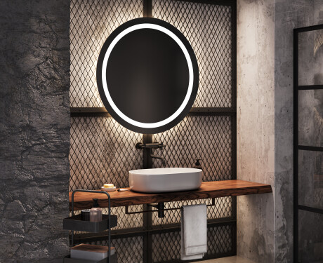 Ümmargune taustavalgustusega LED-vannitoa peegel L33 #8