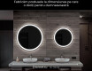 Ümmargune taustavalgustusega LED-vannitoa peegel L76 #5